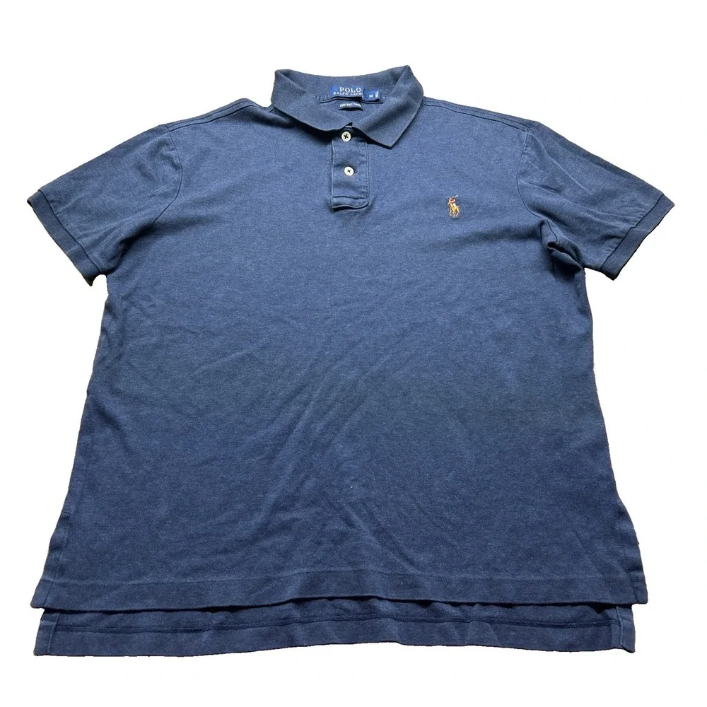 Polo Ralph Lauren Polo Shirt Teens Medium Navy Blue Short Sleeve Pima Soft Touch